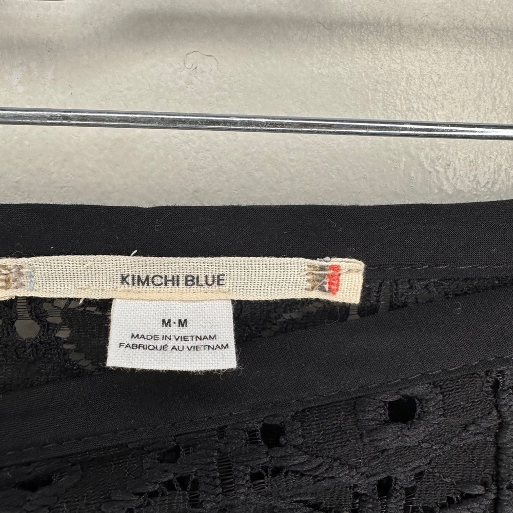 Kimchi Blue Black Lace Maxi Skirt Women's Medium Bohemian Festival Slit - Picture 6 of 6